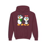 Mommy & Daddy Penguins Youth Hoodie