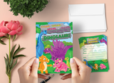 Dinosaurs Kids Party Invitation Cards for Kids, 20 Invites & 20 Envelopes