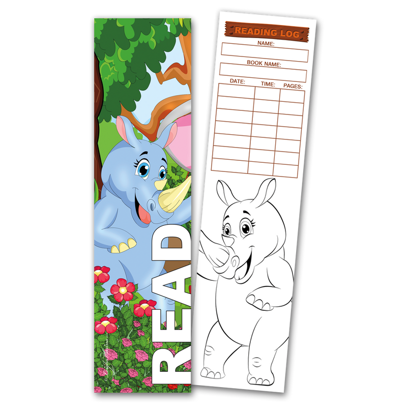 Rhino 'Read' Coloring Bookmarks with Reading Logs (30 count)