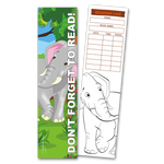 Elephant 'Don't Forget to Read' Coloring Bookmarks with Reading Logs (30 count)