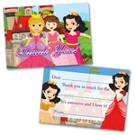 Princess Thank You Cards for Kids, 20 Notes & 20 Envelopes