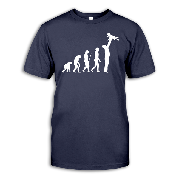 Men Short Sleeve T-Shirt Father Evolution