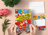 Fireman Party Invitation Cards for Kids, 20 Invites & 20 Envelopes
