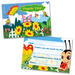 Fun in the Sun Thank You Cards for Kids, 20 Notes & 20 Envelopes