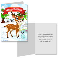 15 Greeting Cards and 15 Envelopes 'Happy Holidays'