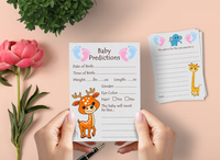Baby Shower Predictions Guessing Game and Advice Notes for New Parents - Unisex - 40 Cards