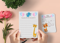 Baby Shower Predictions Guessing Game and Advice Notes for New Parents - Unisex - 40 Cards
