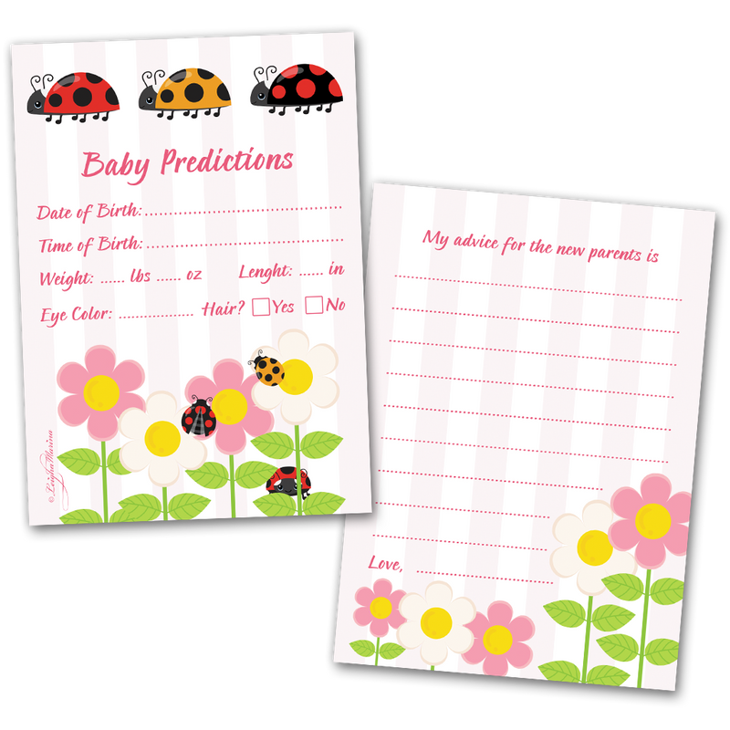 Baby Shower Game Baby Predictions Cards