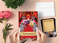 Knights Party Invitation Cards for Kids, 20 Invites & 20 Envelopes
