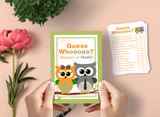 Baby Shower Game Cards Guess Who Mommy Or Daddy - Cute Owls- 40 Cards