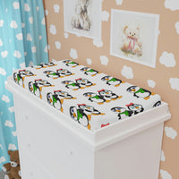 Baby Changing Pad Cover - Mommy & Daddy Penguins