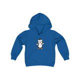Youth-Size Bebo The Penguin Hoodie: Cute Cartoon Penguins Design
