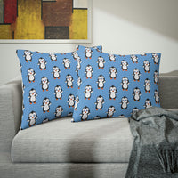 Pillow Sham - Light Blue - Bebo The Penguin Leigha Marina's Cartoon Design