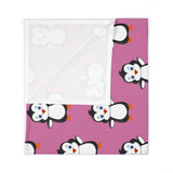 Baby Swaddle Blanket - Pink - Leigha Marina's Bebo The Penguin
