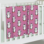 Baby Swaddle Blanket - Pink - Leigha Marina's Bebo The Penguin