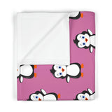 Soft Fleece Baby Blanket Light Pink - Leigha Marina's Bebo The Penguin