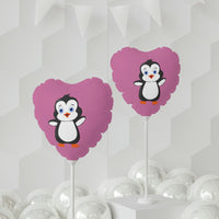 Balloon 11" Pink (Round & Heart-Shaped), Bebo The Penguin