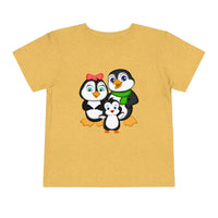 Toddler-Size Tee - Mommy, Daddy, and Bebo Penguins - Leigha Marina Cartoon Design