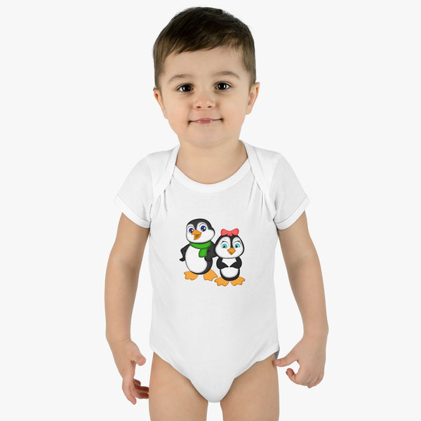 Baby-Size Mommy & Daddy Penguins Onesie - Leigha Marina