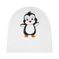 Baby Beanie Hat White - Leigha Marina's Bebo The Penguin