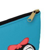 Accessory Pouch - Mommy, Daddy, and Bebo Penguins - Turquoise