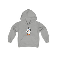 Youth-Size Bebo The Penguin Hoodie: Cute Cartoon Penguins Design