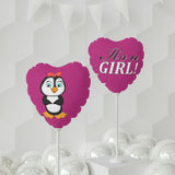 Baby Shower Balloon - It's a Girl 11" Pink - Round & Heart-Shaped