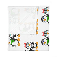 Baby Swaddle Blanket - Leigha Marina's Mommy & Daddy Penguins