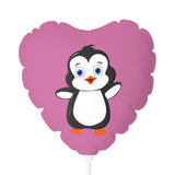 Balloon 11" Pink (Round & Heart-Shaped), Bebo The Penguin