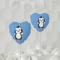 Balloon 11" Light Blue (Round & Heart-Shaped), Bebo The Penguin