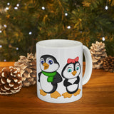Leigha Marina's Mommy & Daddy Penguins Ceramic Mug - 11oz